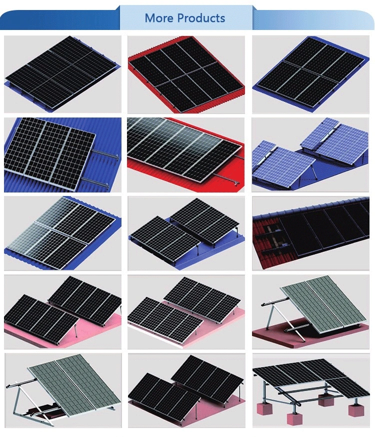 Solar Carport Bracket Structures Mounted PV System Solar Roof Carport System