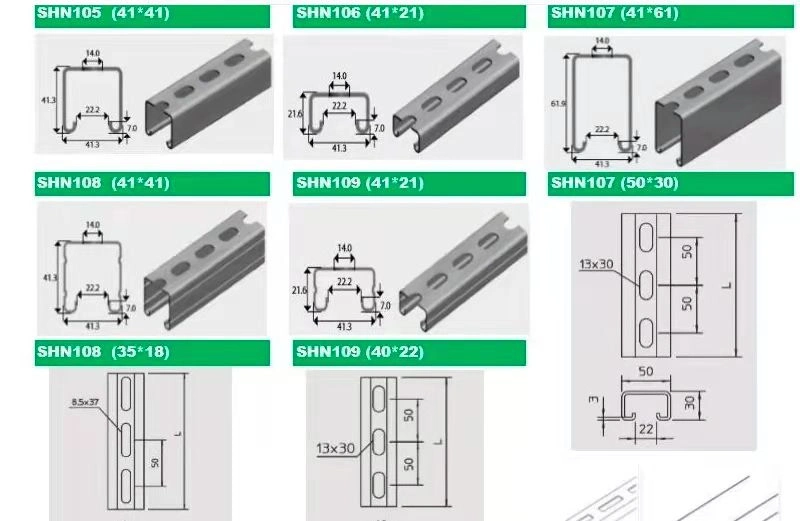 Zinc Aluminum Magnesium U-Shaped C-Shaped Steel Carport Solar Mounting System