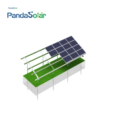 Soporte de montaje de panel solar de aluminio anodizado a tierra solar Kits de energía solar Sistema de montaje de energía solar